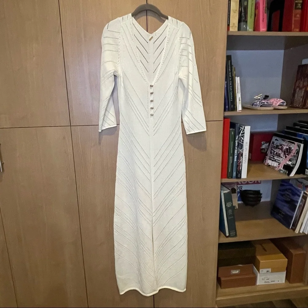Cult Gaia “Jhene” off white knit midi dress.  NWT - Picture 3 of 7